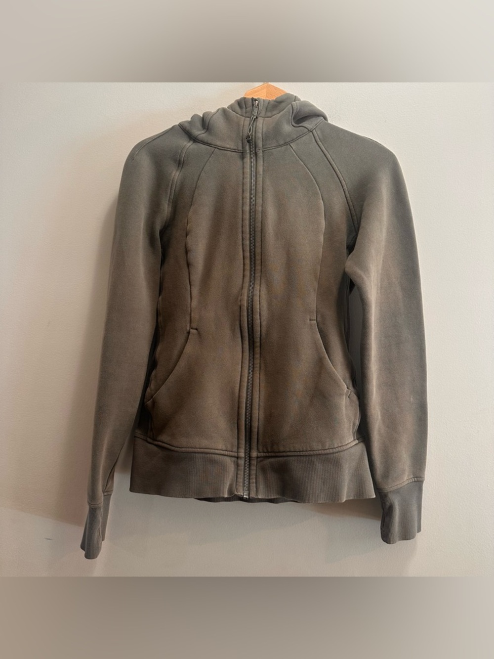 Lululemon Sweatshirt Women's 8 Green Scuba Hoodie Sweatshirt Full Zip